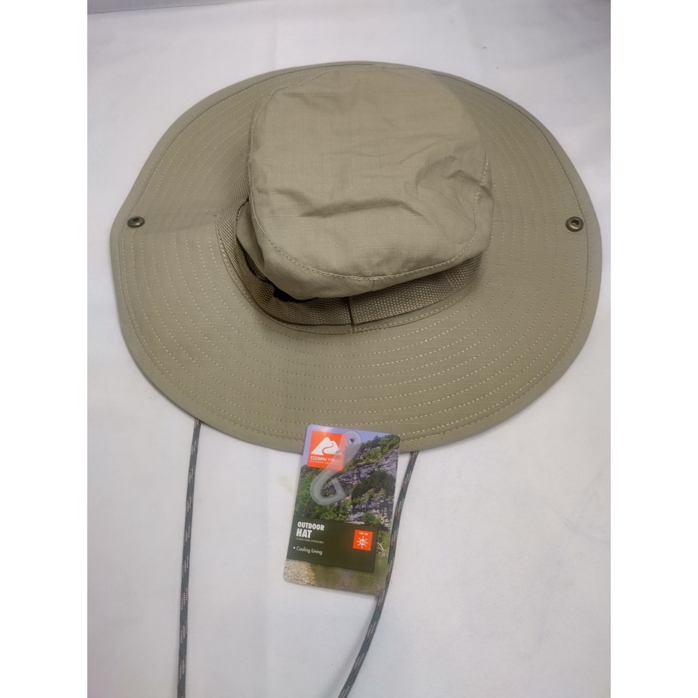Ozark Trail Stonewash Boonie Hat Khaki Outdoor Sun Fishing Hiking Cap S/M NEW